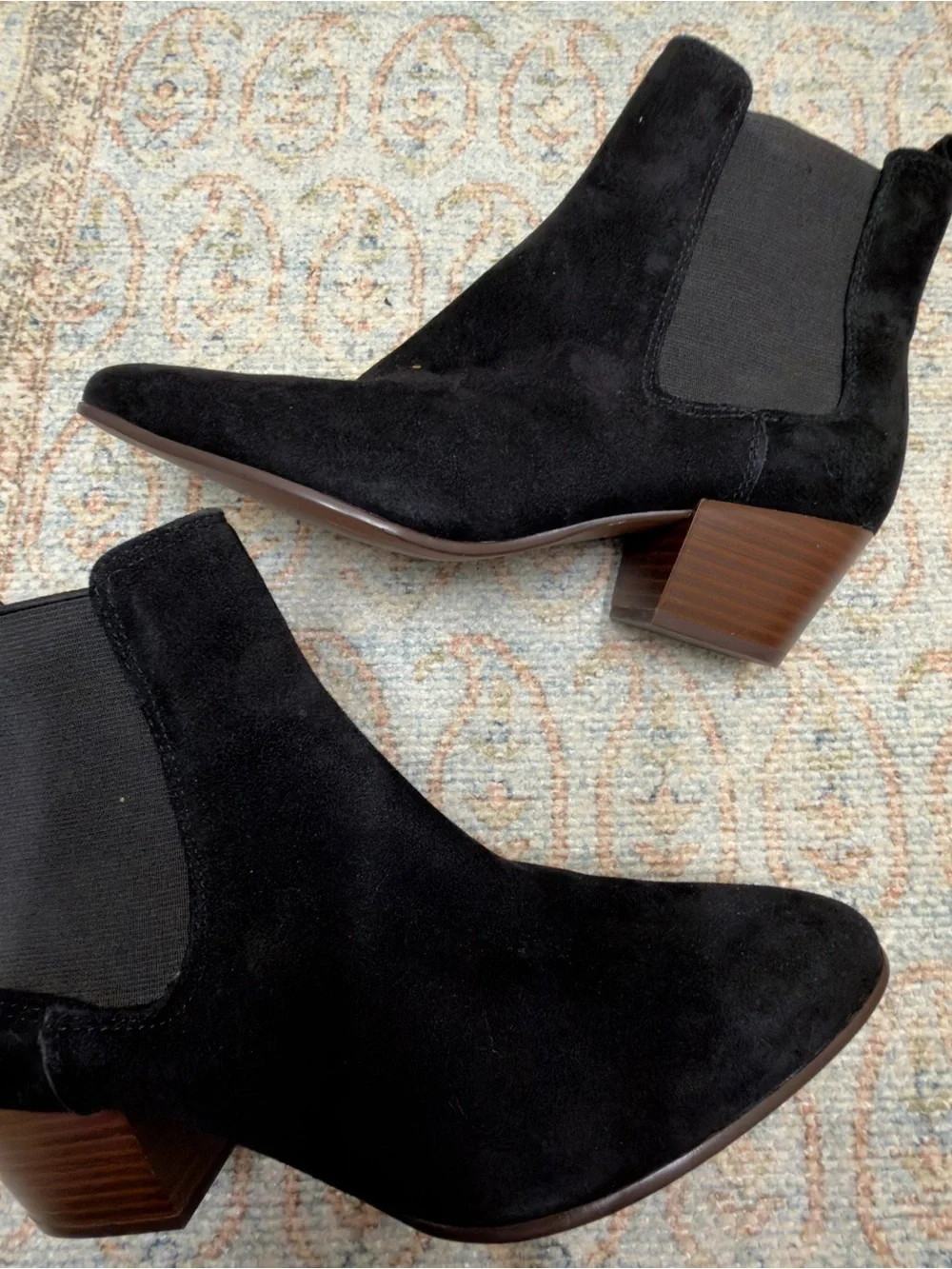 Sam Edelman Reesa Black Suede Booties size 9